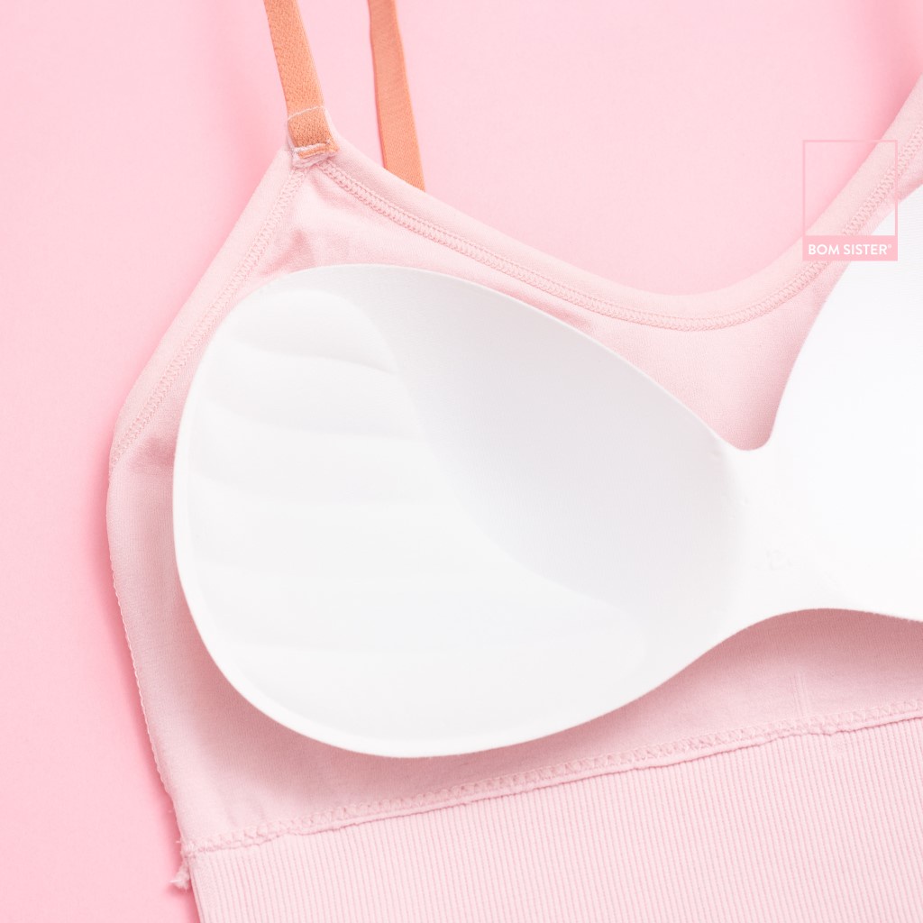 Áo lót thể thao mút mỏng croptop khoét lưng hoạ tiết chữ nâng ngực tự nhiên BOM SISTER BR886 | BigBuy360 - bigbuy360.vn