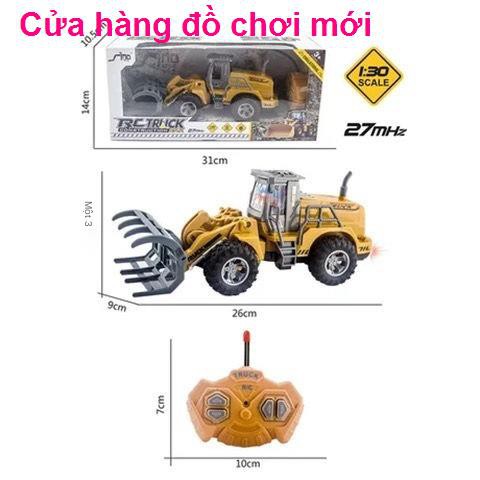 Máy xúc điều khiển từ xa cho trẻ em, xúc, ô tô đồ chơi, cậu bé, ủi, xe kỹ thuật đa chức năng