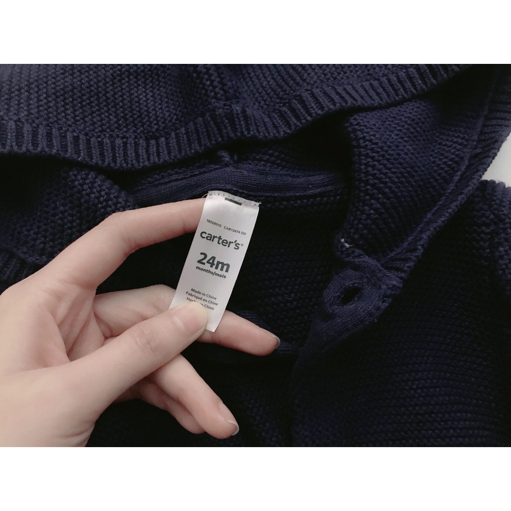 Áo khoác len có mũ cho bé - Hàng xuất dư - MC0162