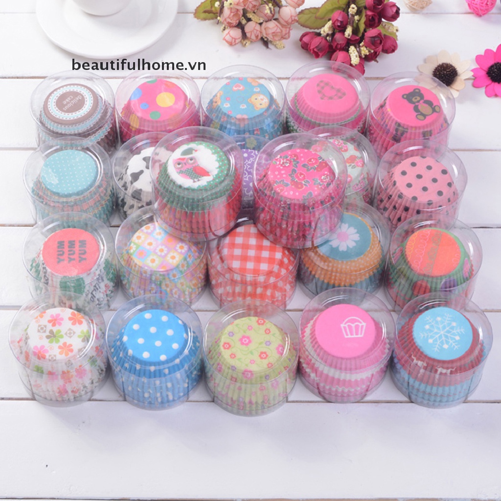 Bộ 100 Giấy Lót Bánh cupcake Tiện Lợi Dễ Sử Dụng