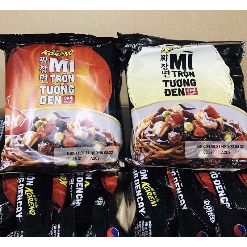 MÌ TRỘN TƯƠNG ĐEN KORENO 78g/Mì Hải Sản cay Koreno 100g/ Mì trộn xoài xanh tôm nõn Kokomi cực dai ngon lạ miệng