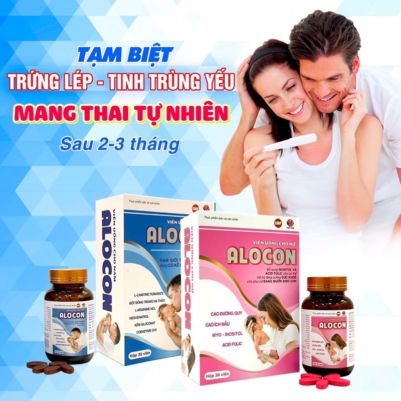 Viên Uống ALOCON - Giúp khoẻ trứng, điều kinh - Hỗ trợ mang thai tự nhiên