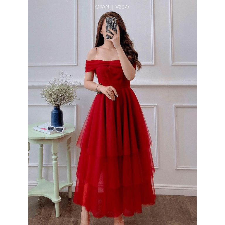 ĐẦM XÒE LƯỚI TRỄ VAI DỰ TIỆC HẸN HÒ CỰC XINH ĐỐN TIM CÁC CHÀNG