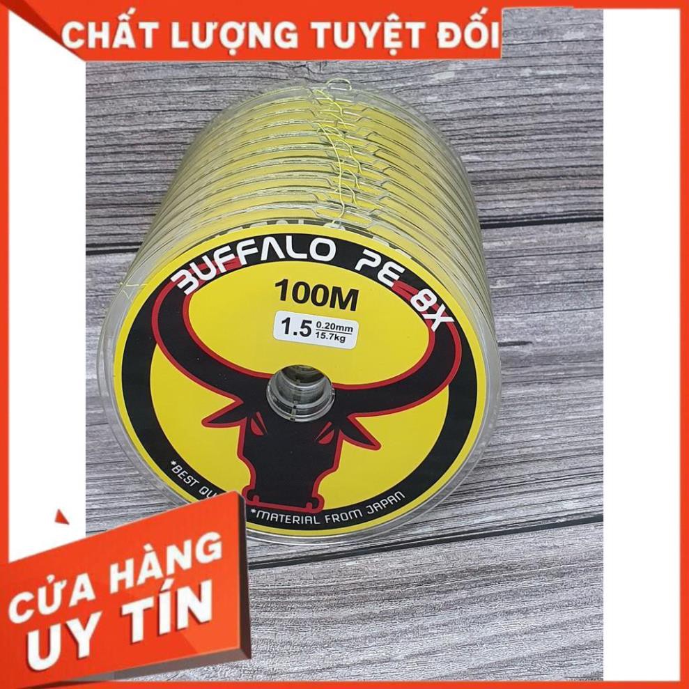 HOT Dây Pe 8x Buffalo chuyên dùng làm trục câu lure lóc chẽm tráp hanh mú nhồng