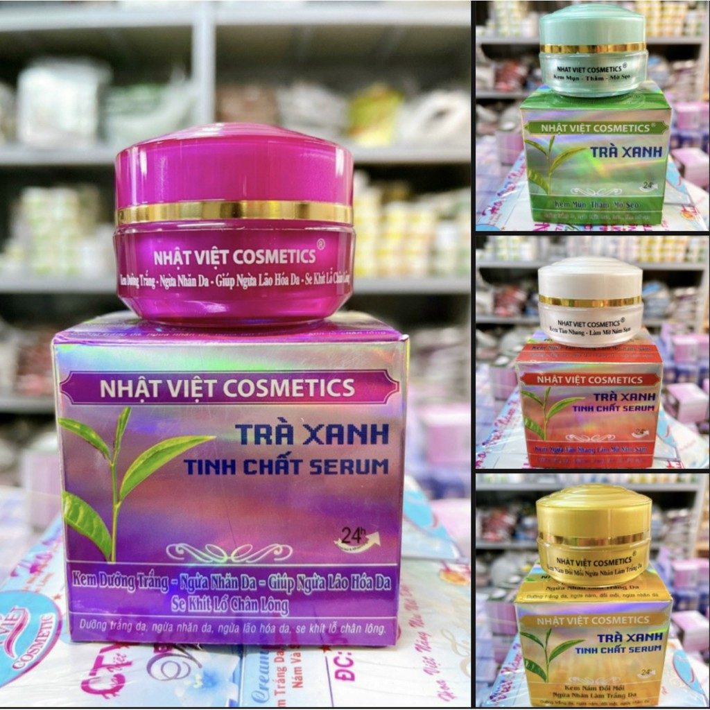 Kem Trà Xanh Tinh Chất Serum Nhật Việt 4 Mẫu