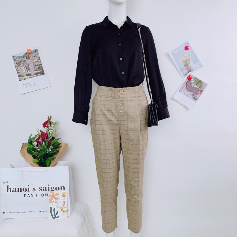 Áo Sơ Mi Nữ 🍀 FREESHIP 🍀 Áo Sơ Mi Basic Hàng Thiết Kế AO211 | BigBuy360 - bigbuy360.vn