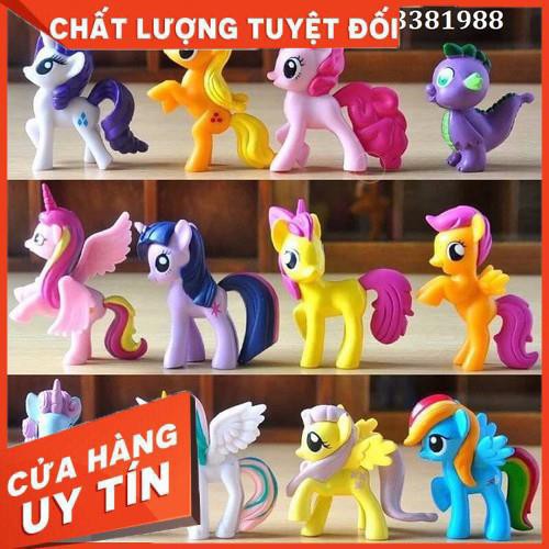 Ngựa Pony thiên thần set 12 con loại to | Ngựa thiên thần Poly loại to