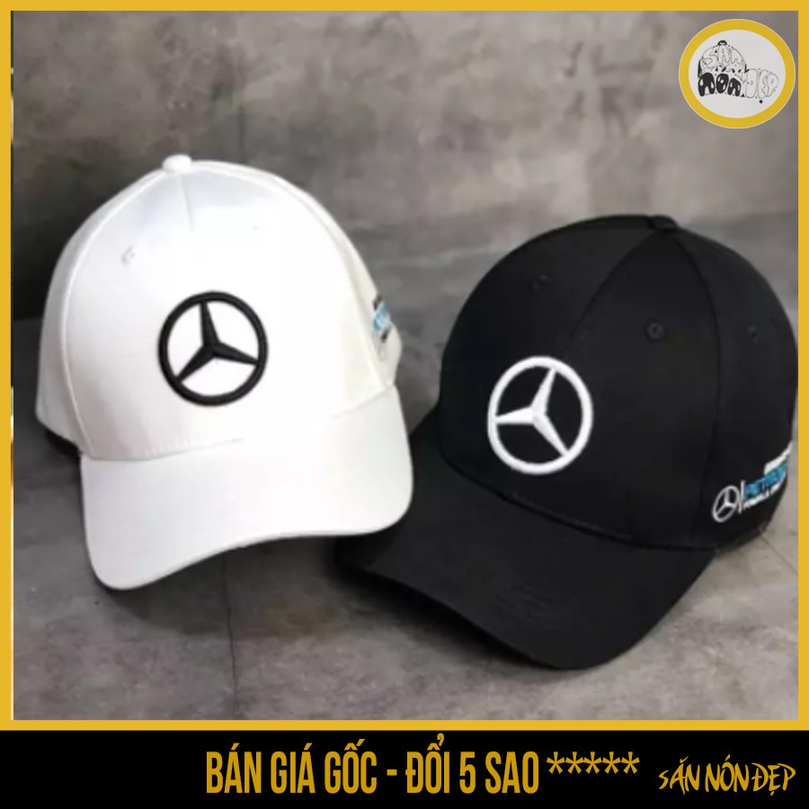 Mũ nón lưỡi trai thêu logo mercedes - Săn Nón Đẹp