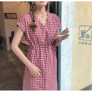 [GIÁ SỈ] Váy kẻ caro cổ V (Sỉ từ 5sp bất kỳ)