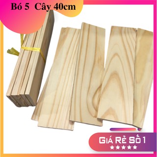 (Bó 5 thanh) Gỗ thông Pallet dài 40cm, rộng 9.5cm, dày 1,4cm bào láng 4 mặt