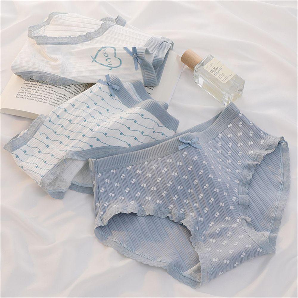 ME Quần Lót Cotton Họa Tiết Hoa Xinh Xắn Cho Nữ