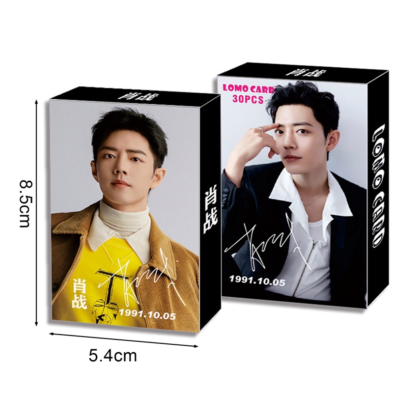 Tmdbyx Set 30 Tấm Thẻ Hình LOMO Mini Xiao Zhan Wang Yibo Làm Quà Tặng