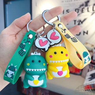 Móc khóa khủng long trái tim dễ thương