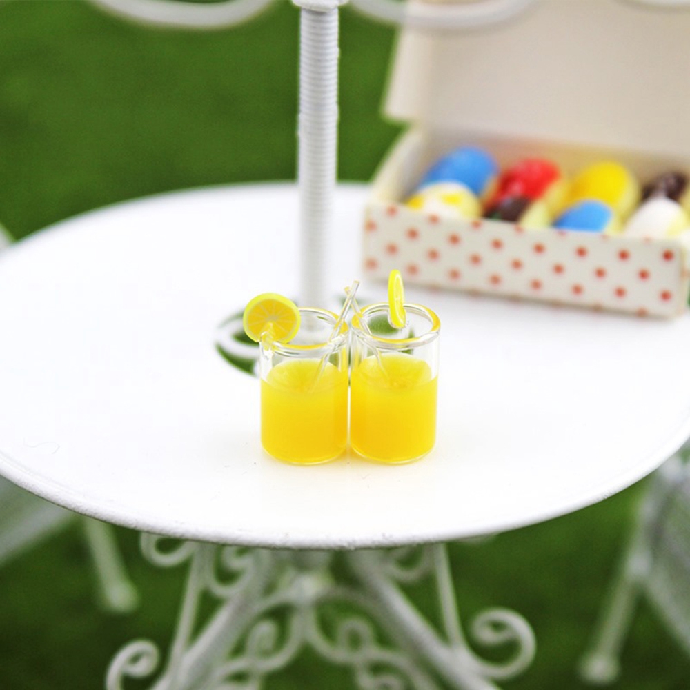 Set 2 / 4 Ly Nước Chanh Đồ Chơi Mini Trang Trí Nhà Cửa Sân Vườn