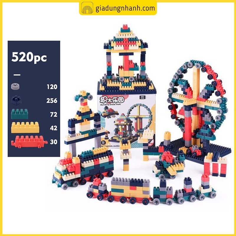 Bộ Đồ Chơi Lego Xếp Hình 520 Chi Tiết Cho Bé (Hộp Carton)