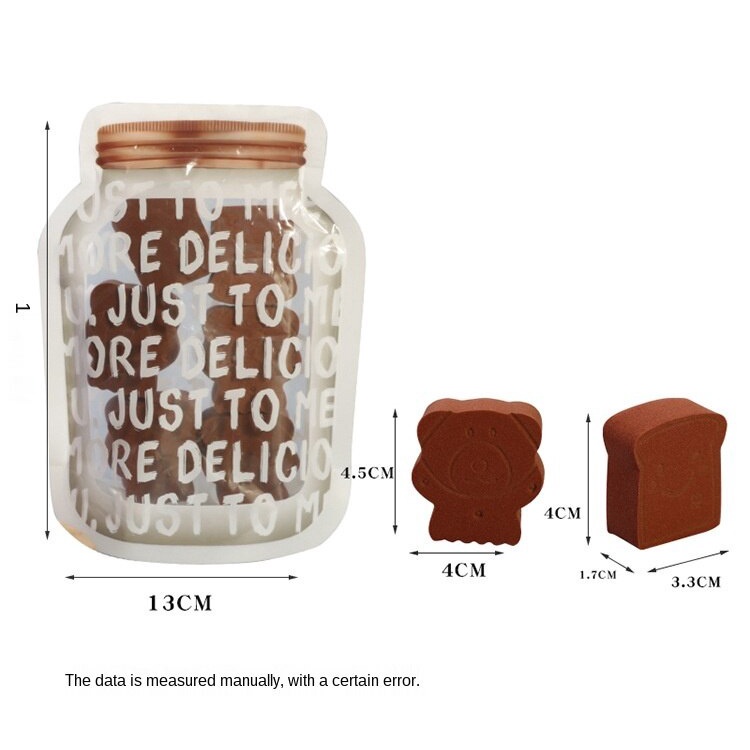 Set 6 Mút Trang Điểm Ướt/Khô Hình Gấu Dễ Thương