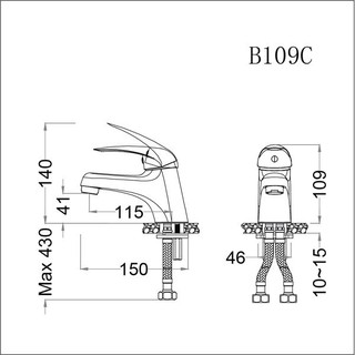 Vòi chậu lavabo lạnh Caesar B109C