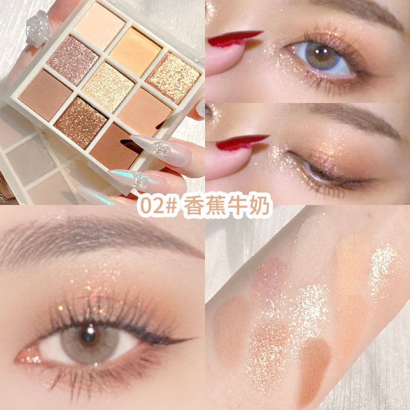 Xixi Set 9 Hộp Phấn Mắt Màu Sắc Lấp Lánh