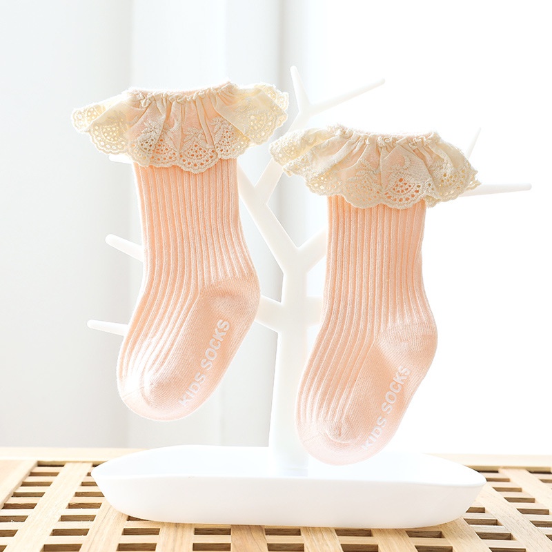 Tất Cao Cổ Cho Bé - Tất Nemo Baby Dài Phối Bèo Nhún Phong Cách Hàn Quốc Xinh Xắn (Tất-CC02)