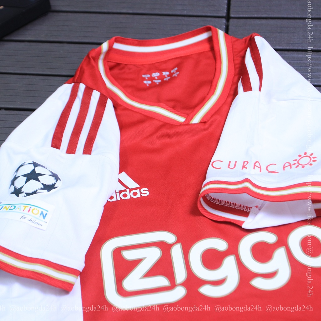 Bộ quần áo bóng đá CLB Ajax màu đỏ trắng hàng cao cấp Thailan mẫu mới nhất 2022
