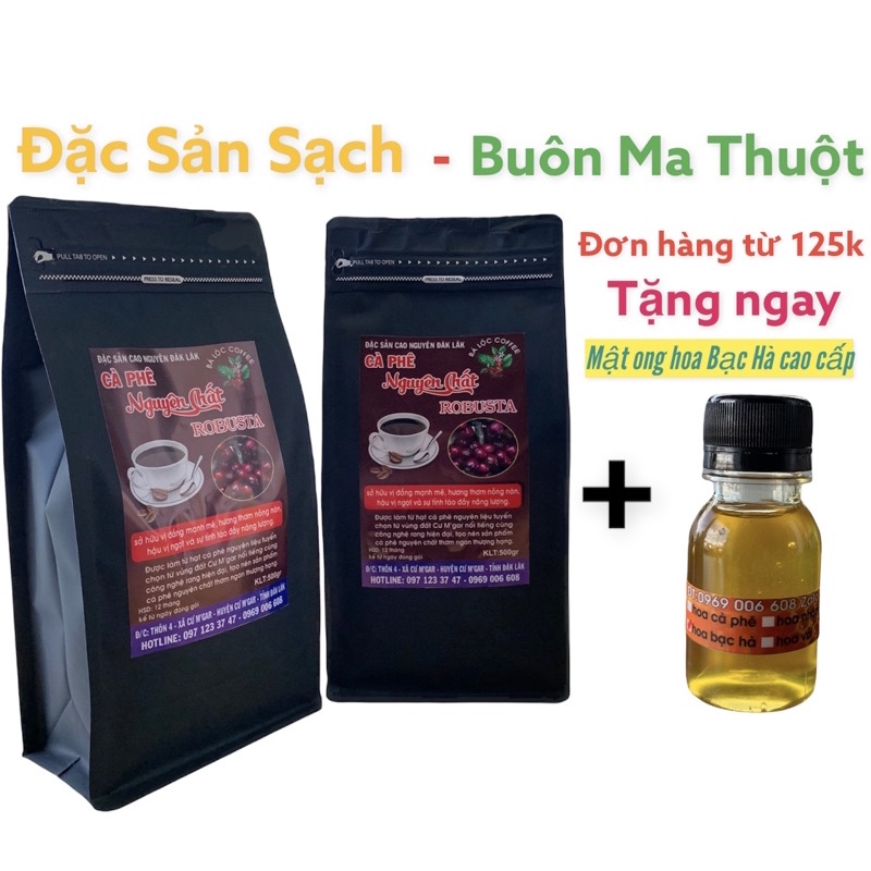 (Siêu Vocher) Cà phê Robusta vụ mùa mới - Rang mộc đậm đà chuẩn vị pha phin pha máy