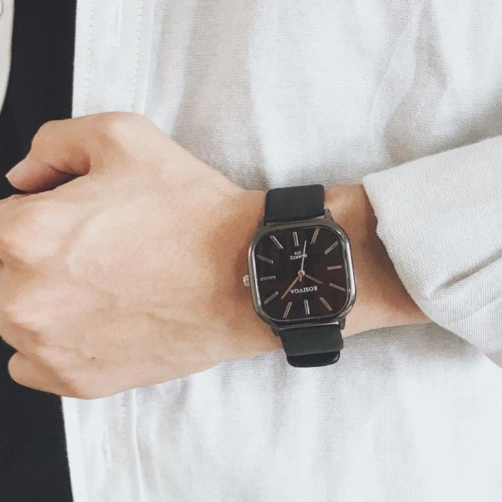 Đồng hồ nam dây da Dyanwatch đồng hồ đeo tay nam thời trang mặt vuông | BigBuy360 - bigbuy360.vn