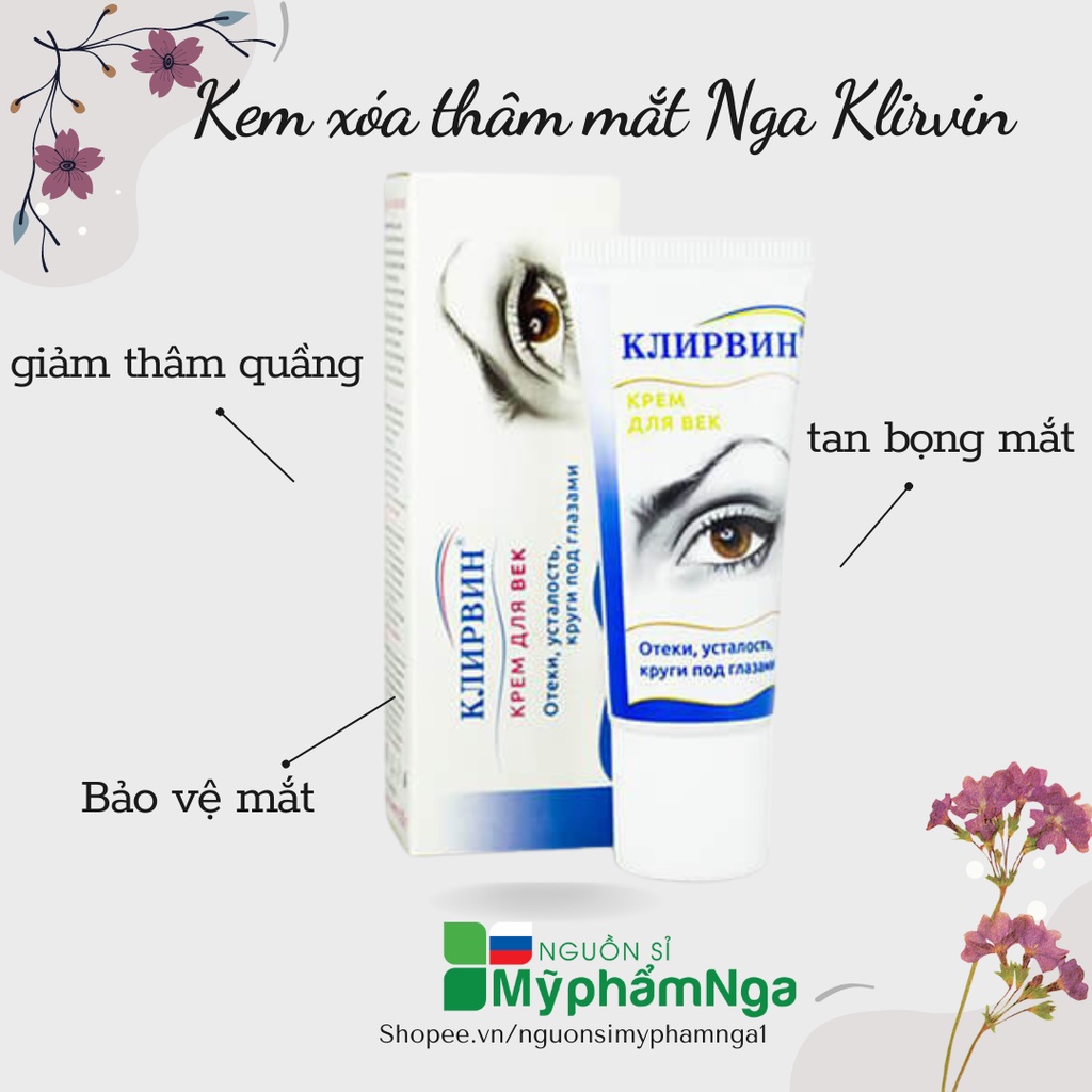 Kem xóa thâm mắt Nga Klirvin - Kem mắt Klirvin mờ thâm bọng nhăn mắt