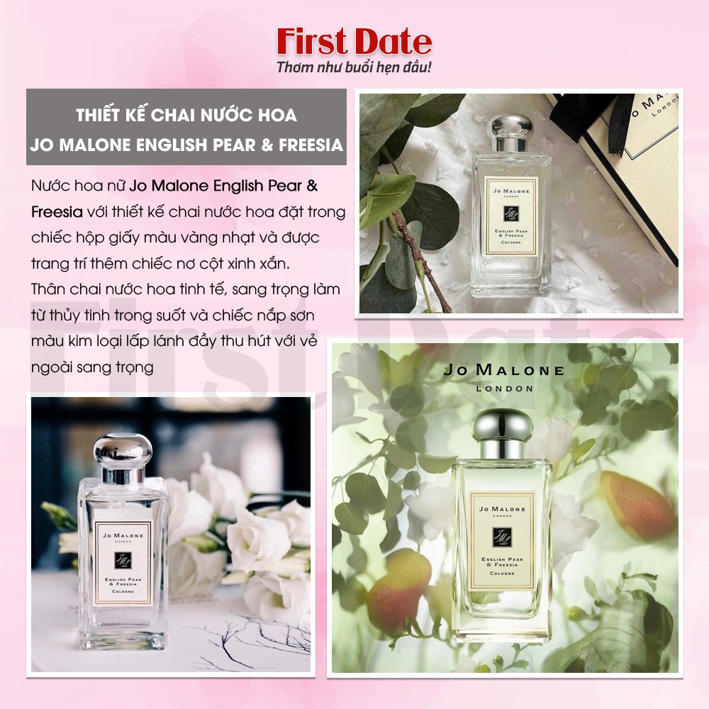 Nước hoa nữ Jo Malone English Pear & Freesia. Lưu hương lâu chính hãng 100% - Nhẹ nhàng, Sang trọng - First Date