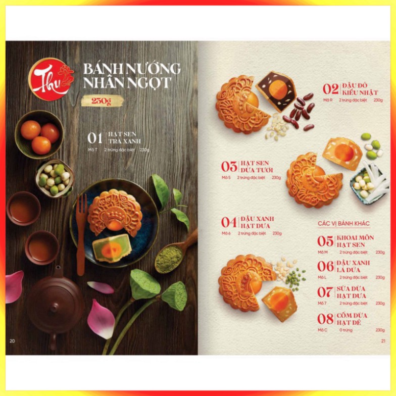 Bánh Trung Thu Kinh Đô - Trứng Nướng Thập Cẩm , Đậu Xanh , Hạt Sen , Gà Quay , Xá Xíu , Sữa Dừa , Hạt Dưa , Đậu Đỏ