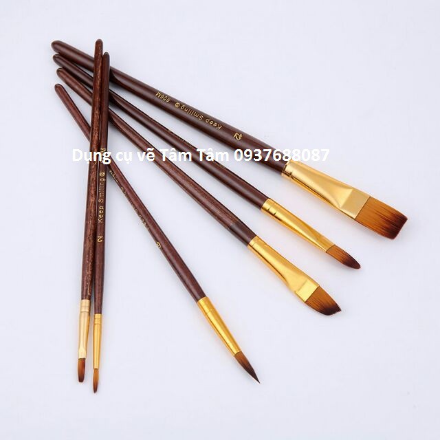 [ TÂM TÂM ]-Bộ cọ nhiều đầu Keep Smiling 6 cây mã 606M-