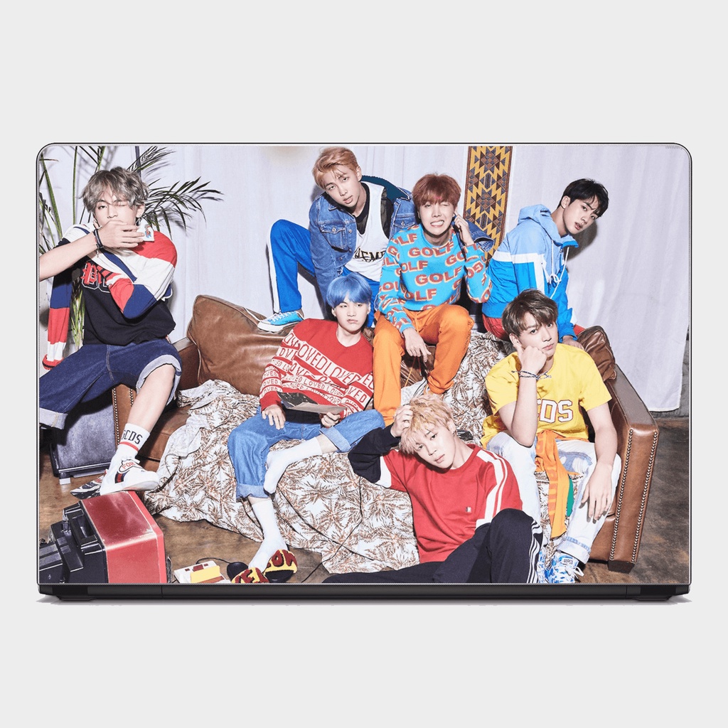 [SKIN BTS] Skin dán Laptop in hình nhóm nhạc BTS. Đủ các dòng máy: Asus, Acer, Dell, HP,.. In hình theo yêu cầu