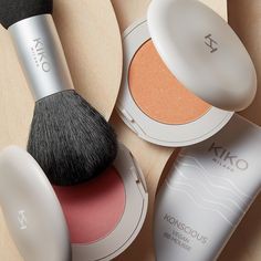 Cọ Trang Điểm 2 Đầu Kiko Konscious Vegan Duo Face Brush And Blender Cọ Phấn Cọ má Hồng Kiko Milano Italy