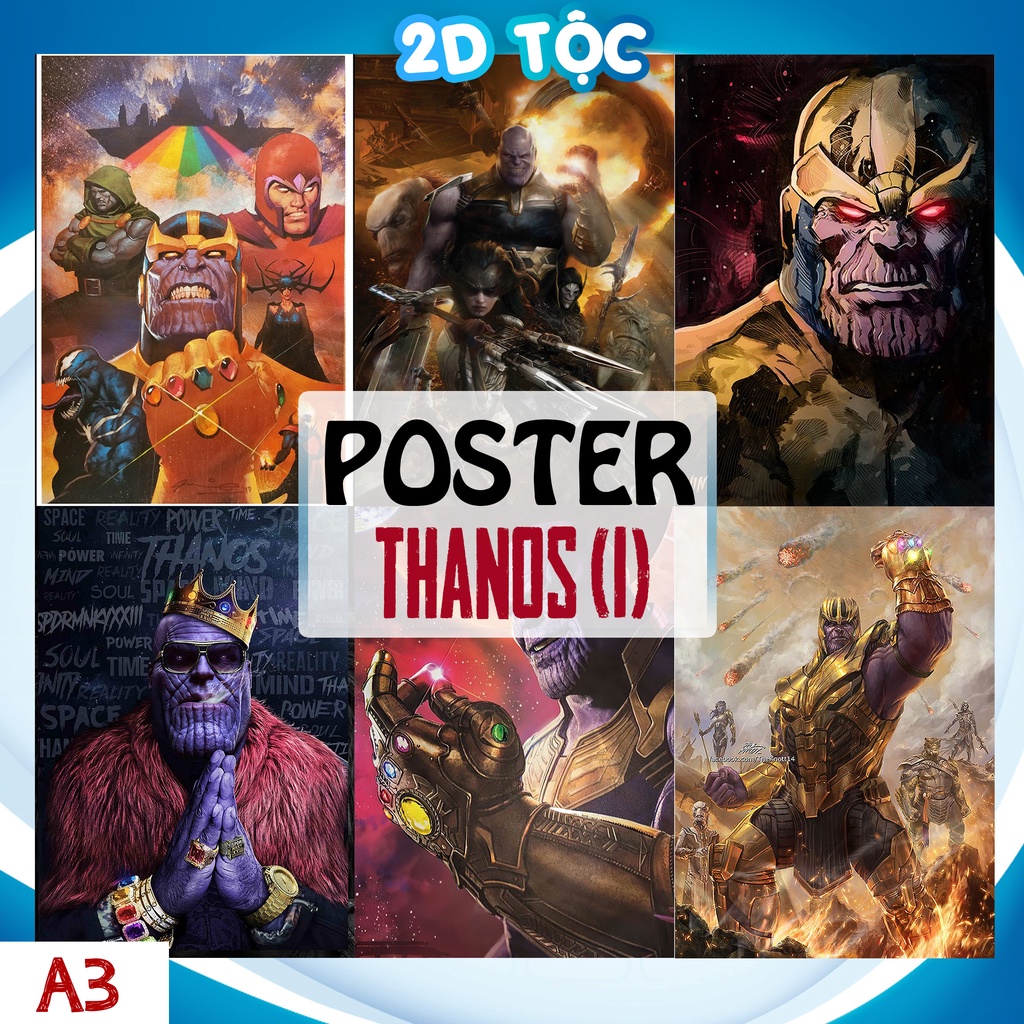 TRANH POSTER A3 THANOS MARVEL (1) CHẤT LIỆU GIẤY CAO CẤP – TRANH POSTER DÁN TƯỜNG TREO TƯỜNG 2D TỘC SHOP
