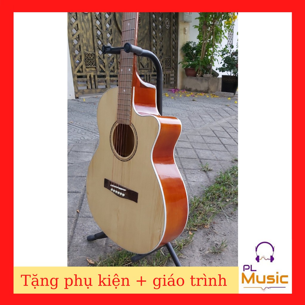 Đàn guitar giá rẻ cho người mới tập chơi full phụ kiện - Guitar acoustic PL-24SV