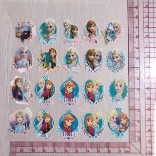 Set sticker hình ủi công chúa elsa