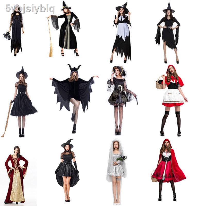 Trang phục Halloween nữ phù thủy người lớn cos Cô bé quàng khăn đỏ Áo choàng cướp biển ma cà rồng váy c