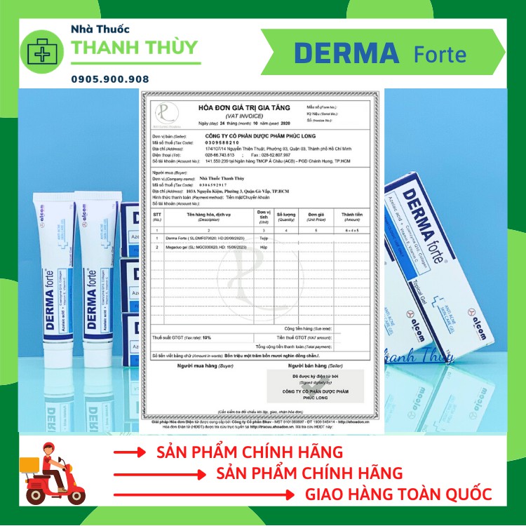 DERMA FORTE Gel [Tuýp 15g] Giảm Mụn Trứng Cá, Ngừa Thâm, Mờ Sẹo, Đem Lại Làn Da Luôn Trắng Hồng, Mịn Màng | BigBuy360 - bigbuy360.vn