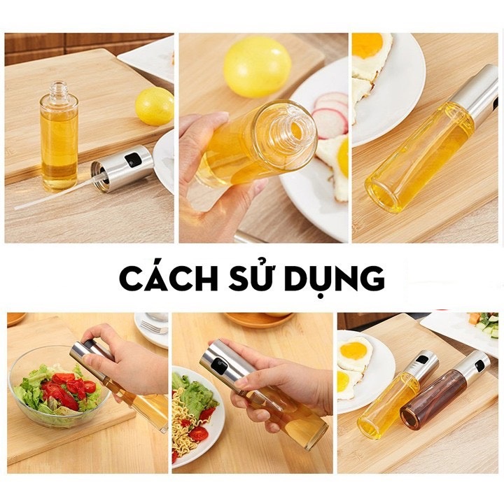 [HÀNG CÓ SẴN] Bình xịt dầu ăn chai inox 100ml bình xịt tiện lợi cho các món nướng