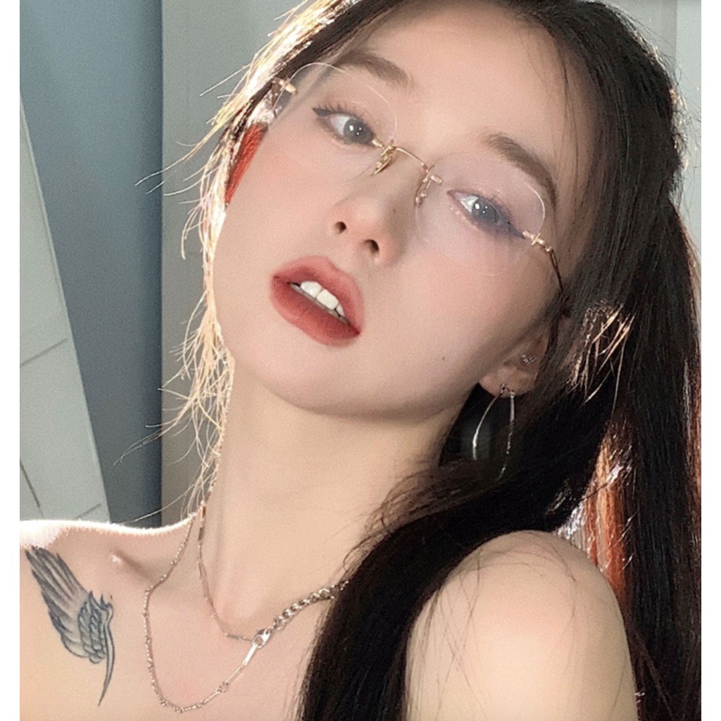 Gọng kính cận mắt không viền gọng kim loại dáng vuông TOZY dành cho cả nam và nữ - 31429