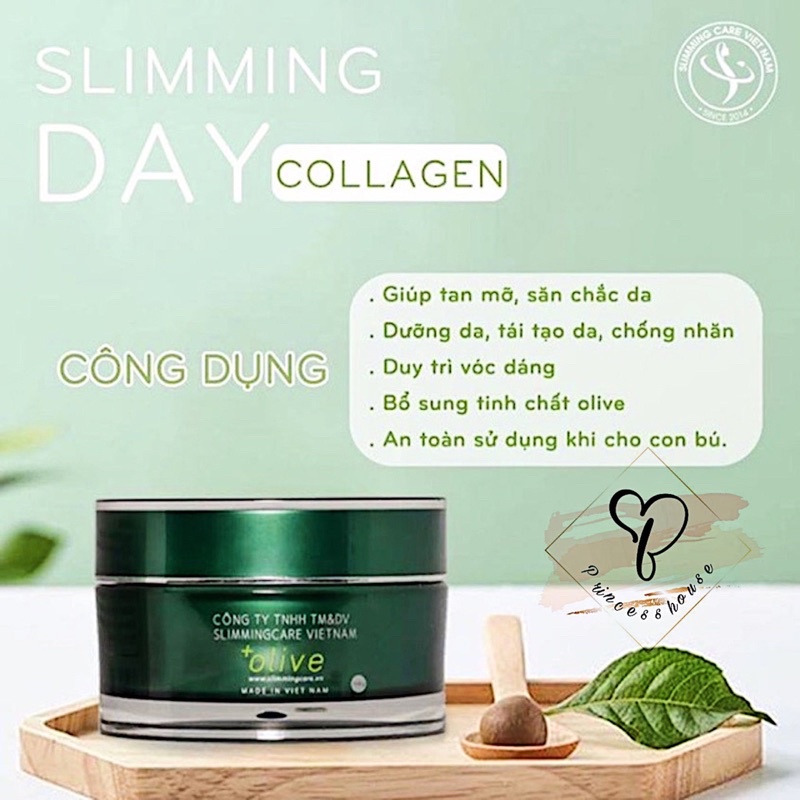 Bộ Slimming day collagen đình hình vòng eo, tan mỡ, mờ thâm rạn