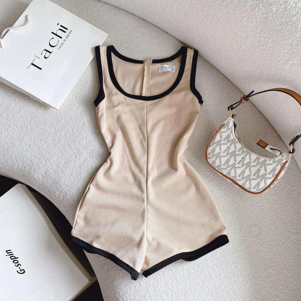 JUMPSUIT BABY NUDE VIỀN ĐEN