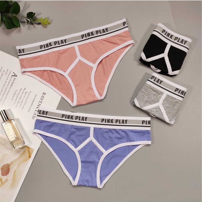 Quần lót nữ Pink Play cotton cao cấp cạp to thể thao NuciFera