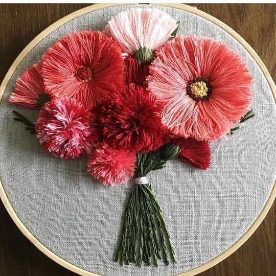 Bộ Kit DIY tập thêu tay hoa Vintage đầy đủ kim chỉ vải thêu thủ công tự làm/ thêu trang trí nhà cửa- MIE handmade