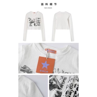 Áo thun gân croptop