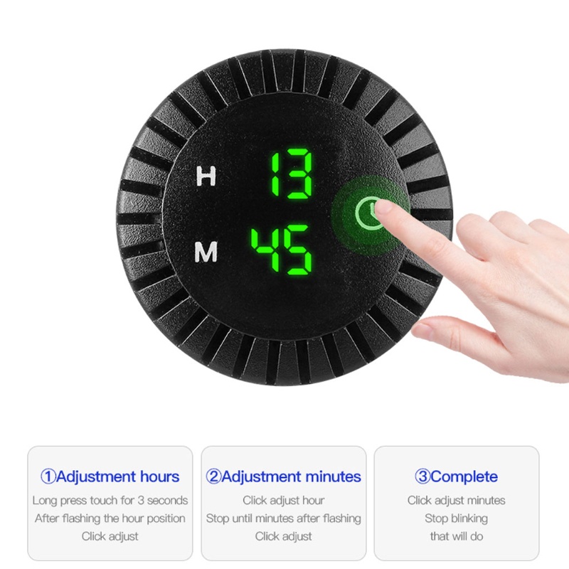 Đồng Hồ Điện Tử Màn Hình LED Cảm Ứng Chống Nước 12V 24V 24H Cho Xe Hơi Xe Máy Tàu Thuyền