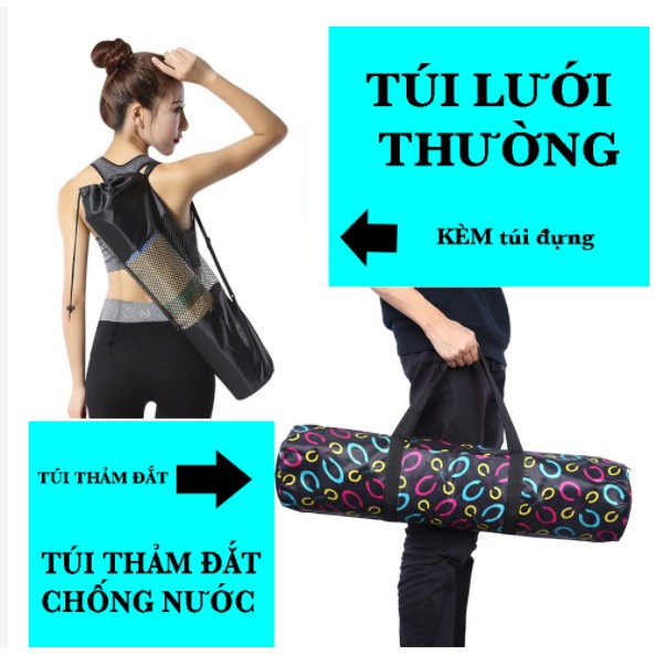 [FREESHIP❤️] THẢM TẬP YOGA TPE CAO CẤP 2 LỚP 6MM BÁM SÀN CHỐNG TRƠN TRƯỢT.