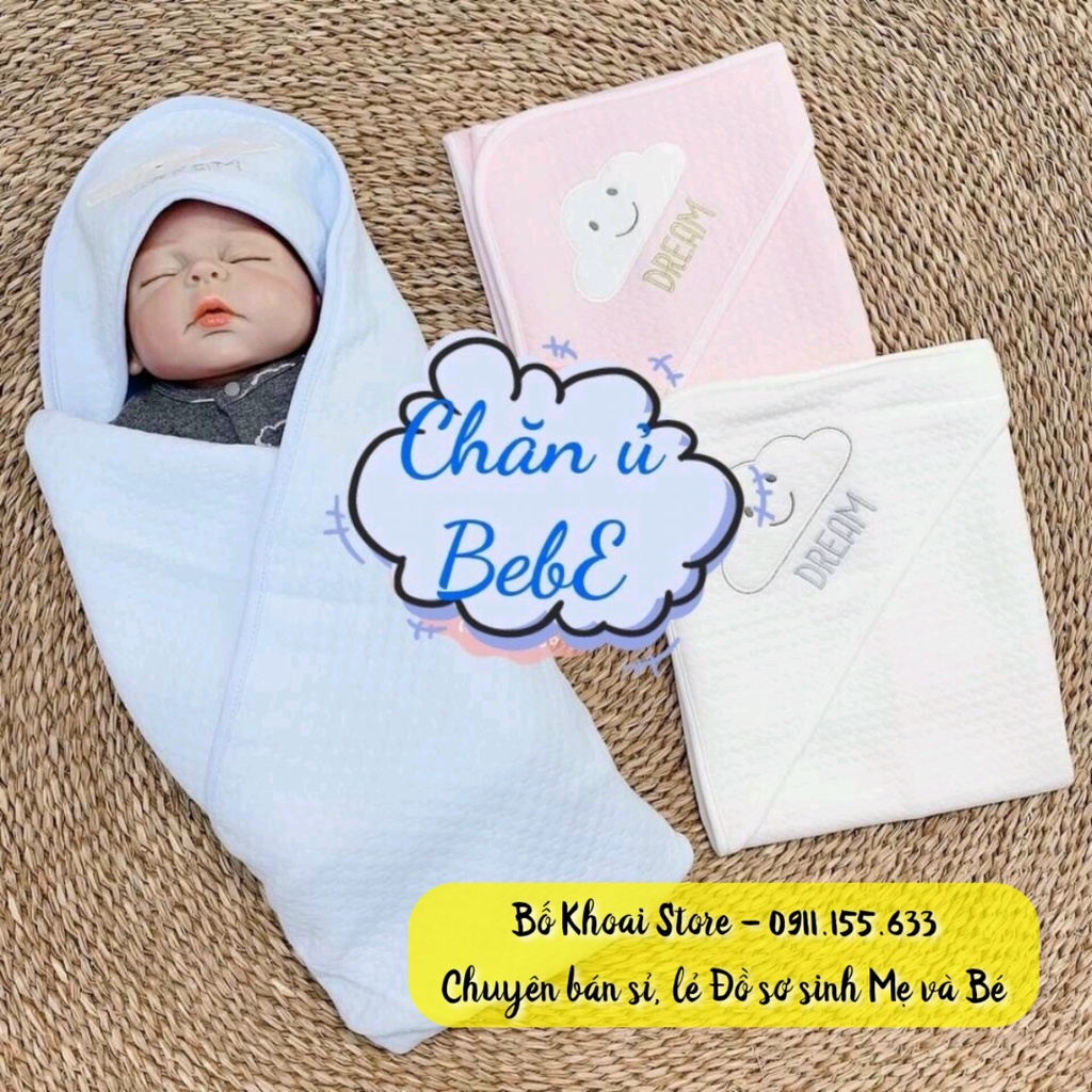 Chăn ủ choàng BEBE COMFORT cao cấp - Khăn ủ tắm có mũ cho bé - Bố Khoai Store