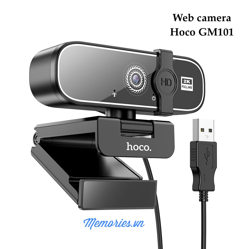 Webcam Hoco GM101 2K HD cực nét / LOGITECH B08 1080p + Mic thu âm (PC, Laptop)- Camera chính hãng, livestream, quay Vlog