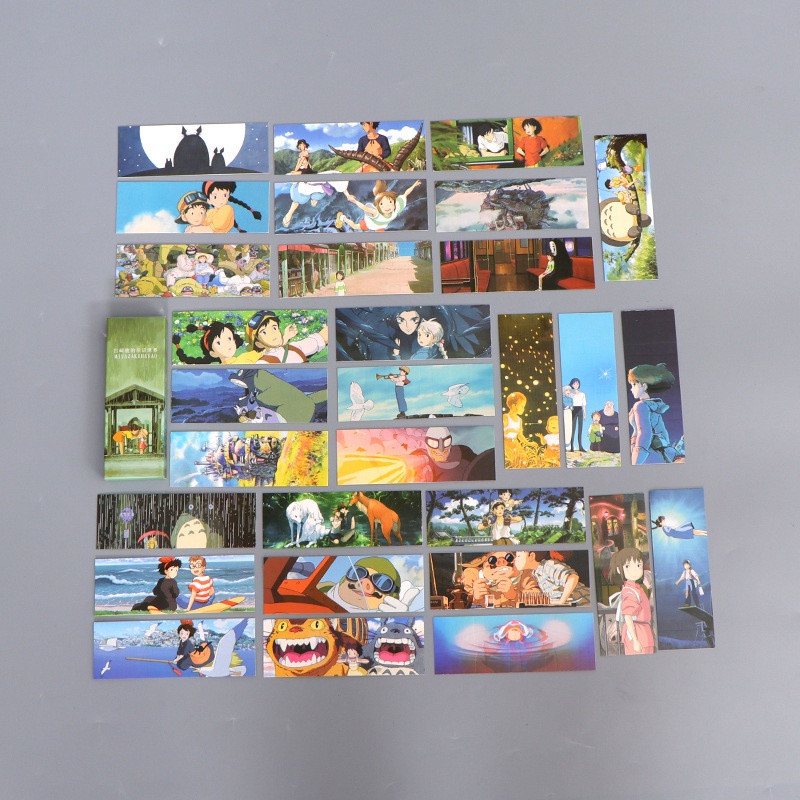 ❉ Bookmark Hình Nhân Vật Miyazaki Hayao / Van Gogh ❉ Set 30 Thẻ Đánh Dấu Sách Thời Trang