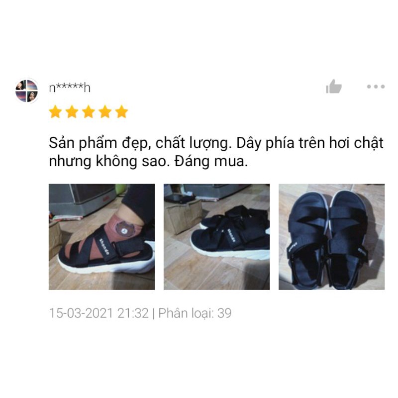 Giày Sandals Shondo F6 Đen đế trắng ⚡ 𝐅𝐑𝐄𝐄 𝐒𝐇𝐈𝐏 ⚡ F6 Sport Shondo  F6S003